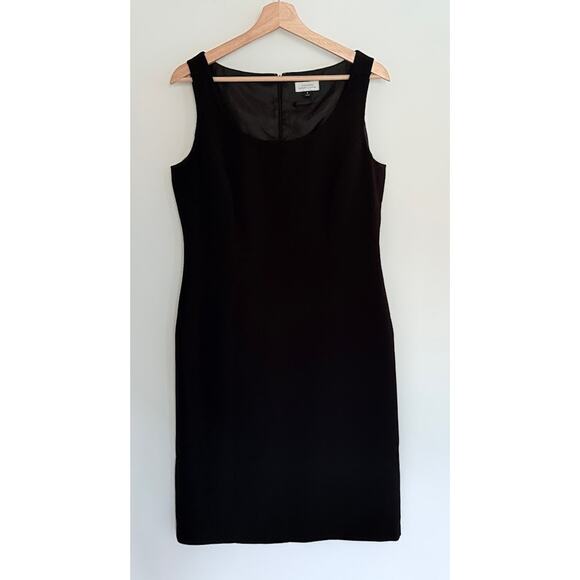 Classic Black Sheath Dress by Tahari Arthur S. Levine WMNS Size 8 Formal Lined - Picture 5 of 16